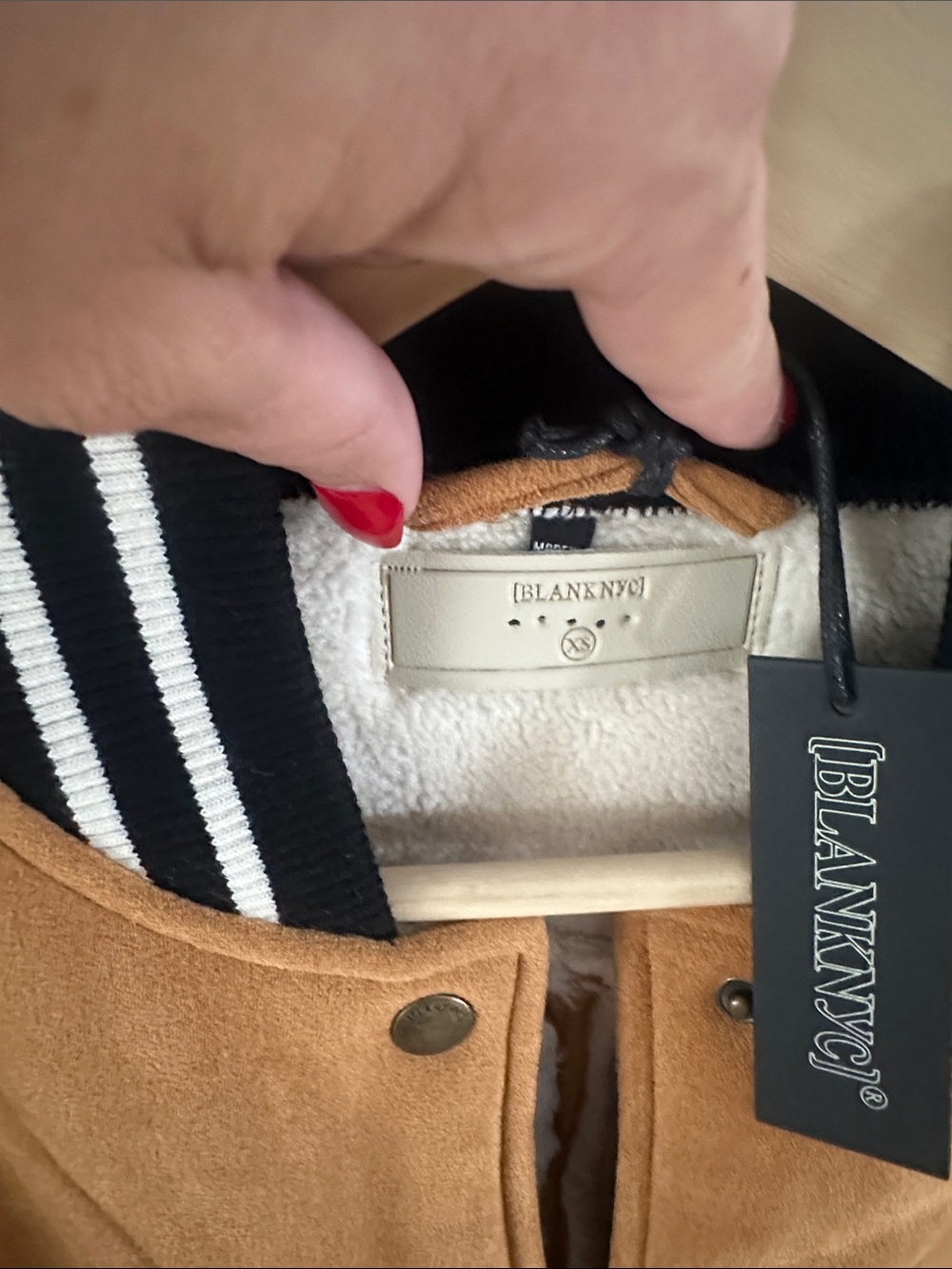 Blanknyc Two-Tone Bomber Jacket - Brown & Black - Picture 4 of 5